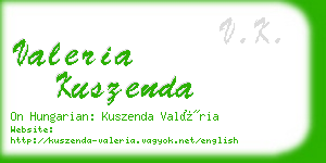 valeria kuszenda business card